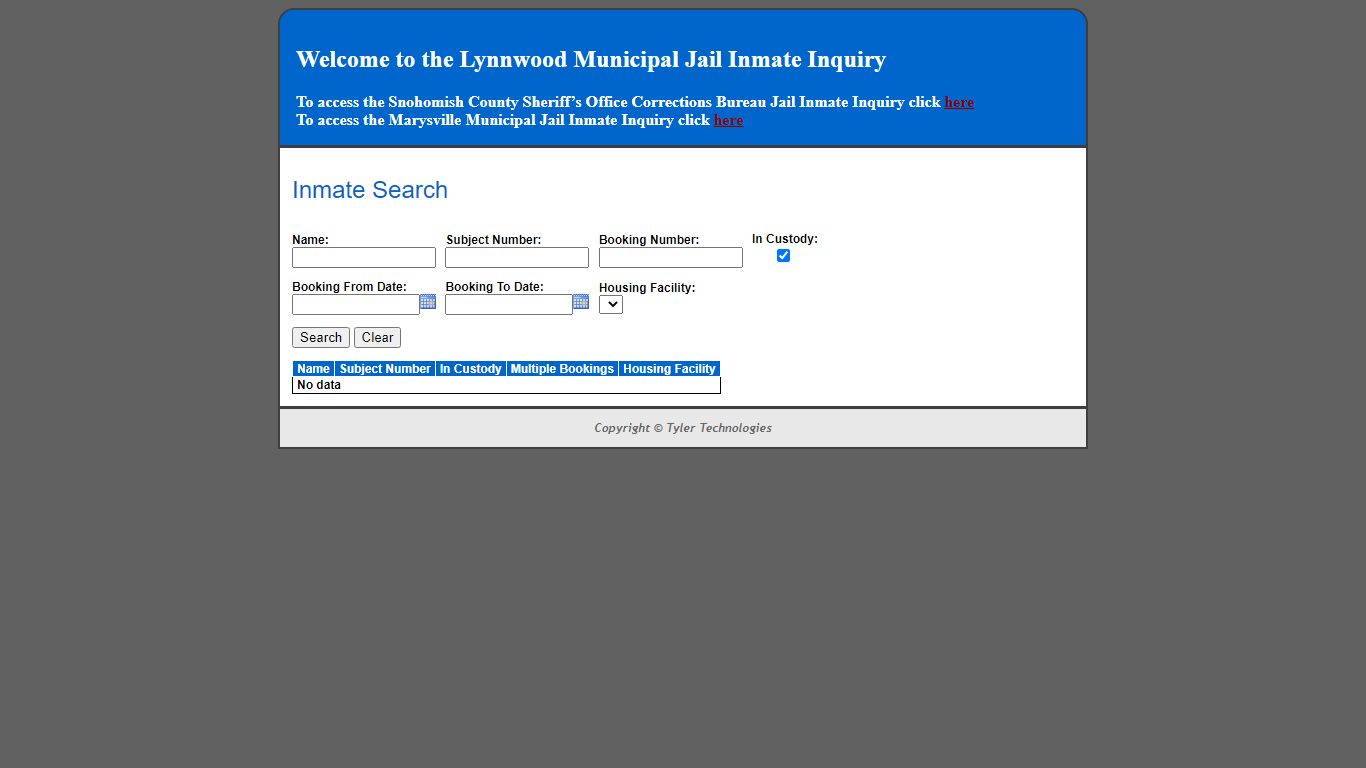 Inmate Search - Snohomish County, Washington Inmate Portal